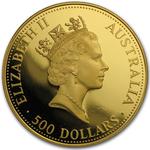 Australia / Gold Two Ounces 1991 Australian Nugget - Red Kangaroo / Proof - obverse photo
