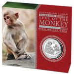 Silver Ounce 2016 Year of the Monkey, High Relief: Photo Coin, Australia, Silver Ounce 2016 Year of the Monkey, High Relief / thumbnail