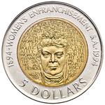 Australia / Five Dollars 1994 Centenary of Women's Vote - reverse photo