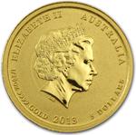 Gold Twentieth-Ounce 2013 Year of the Snake: Photo 2013 Australia 1/20 oz Gold Lunar Snake BU (Series II) / thumbnail