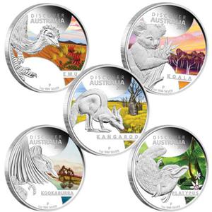 Australia / Silver Ounce 2013 Discover Australia - Kangaroo - reverse photo
