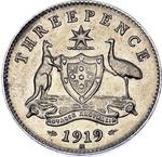 Australia / Sixpence 1919 - reverse photo