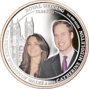 Australia / Silver Ounce 2011 Royal Wedding - reverse photo
