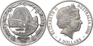 Australia / Silver Ounce 2000 Sydney Olympics - Harbour Bridge - obverse photo