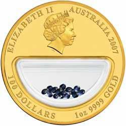 Australia / Gold Ounce 2007 Treasures of Australia - Sapphires - obverse photo