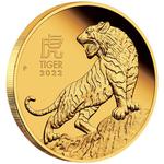 Gold Quarter Ounce 2022 Year of the Tiger: Photo Coin, Australia, Gold Quarter Ounce 2022 Year of the Tiger / thumbnail