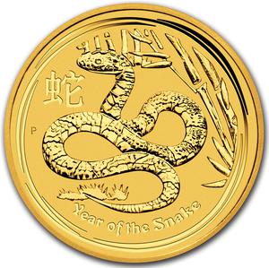 Australia / Gold Quarter Ounce 2013 Year of the Snake - reverse photo