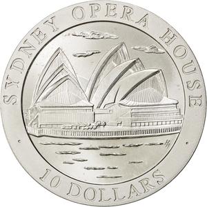 Australia / Ten Dollars Silver 1997 Sydney Opera House - obverse photo