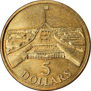 Australia / Five Dollars 1988 Parliament House - reverse photo