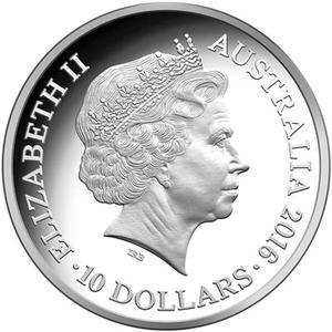 Australia / Silver Five Ounces 2016 Year of the Monkey, RAM - obverse photo