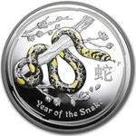 Australia / Silver Kilo 2013 Year of the Snake / Coloured Reverse - reverse photo