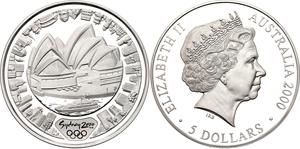 Australia / Silver Ounce 2000 Sydney Olympics - Opera House - obverse photo