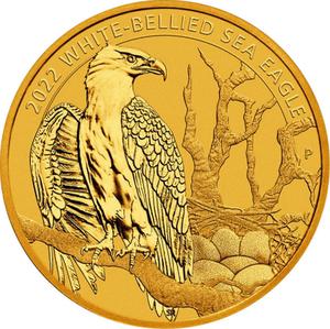 Australia / Gold Quarter Ounce 2022 White Bellied Sea Eagle - reverse photo