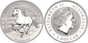Australia / Silver Ounce 2014 Australian Stock Horse - reverse photo