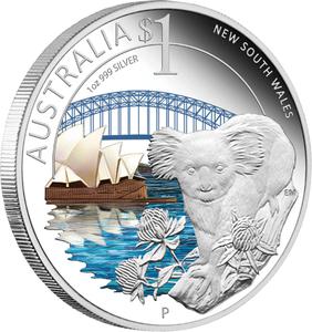 Australia / Silver Ounce 2010 Celebrate Australia - New South Wales - reverse photo