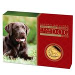 Gold Quarter Ounce 2018 Year of the Dog: Photo Coin, Australia, Gold Quarter Ounce 2018 Year of the Dog / thumbnail