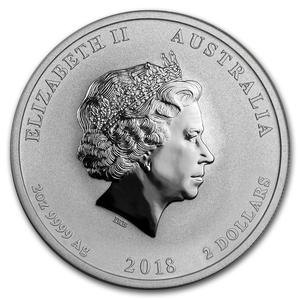 Australia / Silver Two Ounces 2018 Year of the Dog - obverse photo