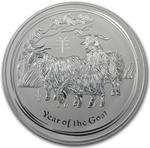 Silver Kilo 2015 Year of the Goat: Photo 2015 Australia 1 kilo Silver Lunar Goat BU / thumbnail