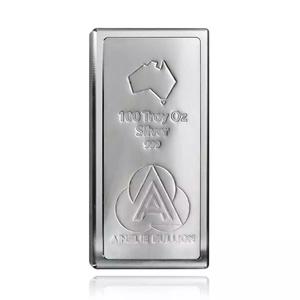 Australia / Silver One Hundred Ounces Bar - Ainslie Bullion - reverse photo