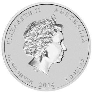 Australia / Silver Ounce 2014 Year of the Horse, Gilded - obverse photo