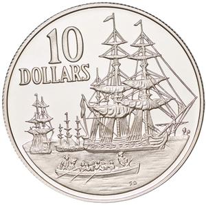 Australia / Ten Dollars Silver 1988 Australia Bicentennial - reverse photo