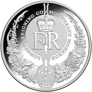 Australia / Silver Ounce 2015 Longest Reigning Monarch, RAM - reverse photo
