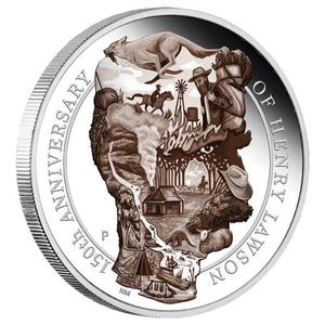 Australia / Silver Five Ounces 2017 Henry Lawson - reverse photo