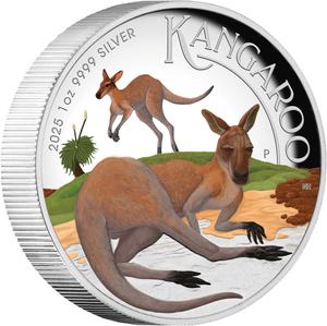 Australia / Silver Ounce 2025 Australian Kangaroo, High Relief - reverse photo