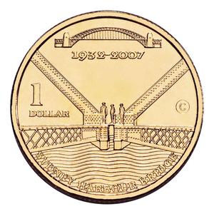 Australia / One Dollar 2007 Sydney Harbour Bridge - reverse photo