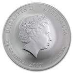 Silver Ounce 2012 Year of the Dragon: Photo 2012 Australia 1 oz Silver Year of the Dragon BU (Series II) / thumbnail