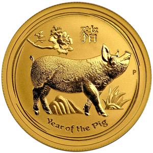 Australia / Gold Half Ounce 2019 Year of the Pig - reverse photo