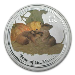 Australia / Silver Half Ounce 2008 Year of the Mouse - reverse photo