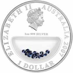 Australia / Silver Ounce 2007 Treasures of Australia - Sapphires - obverse photo