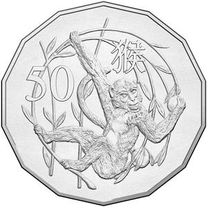 Australia / Fifty Cents 2016 Year of the Monkey - reverse photo