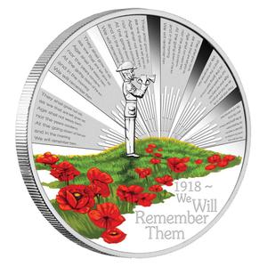 Australia / Silver Ounce 2018 We Will Remember Them - reverse photo