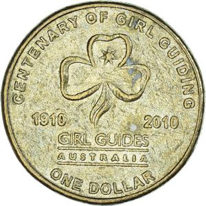 Australia / One Dollar 2010 Centenary of Girl Guiding - reverse photo