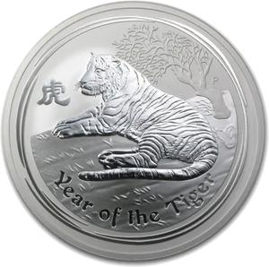 Australia / Silver Ten Ounces 2010 Year of the Tiger - reverse photo