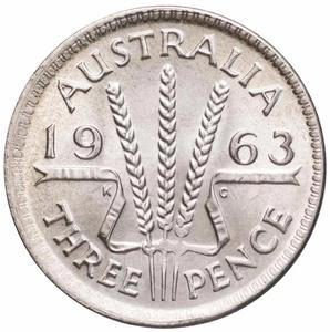 Australia / Threepence 1963 - reverse photo