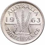Australia / Threepence 1963 - reverse photo
