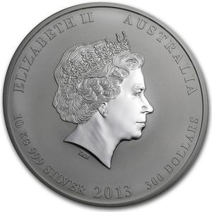 Australia / Silver Ten Kilos 2013 Year of The Snake - obverse photo