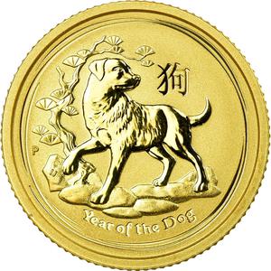 Australia / Gold Tenth-Ounce 2018 Year of the Dog - obverse photo