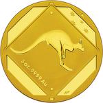Gold Five Ounces 2013 Road Sign - Kangaroo: Photo Coin, Australia, Gold Five Ounces 2013 Road Sign - Kangaroo / thumbnail