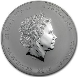 Australia / Silver Kilo 2014 Year of the Horse - obverse photo