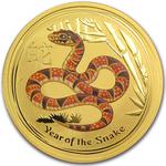 Australia / Gold Ounce 2013 Year of the Snake / Coloured Peverse - reverse photo