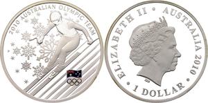 Australia / Silver Ounce 2010 Australian Olympic Team - reverse photo