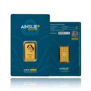 Australia / Gold Ten Grams Bar - Ainslie Bullion - reverse photo