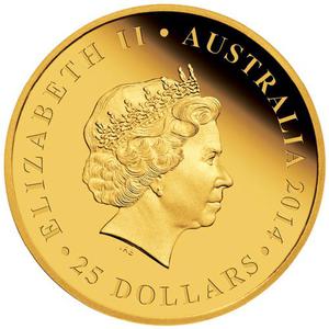 Australia / Gold Quarter Ounce 2014 Banjo Paterson - obverse photo