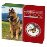 Silver Ounce 2018 Year of the Dog - Coloured: Photo Coin, Australia, Silver Ounce 2018 Year of the Dog - Coloured / thumbnail