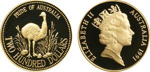 Australia / Two Hundred Dollars Gold 1991 - obverse photo