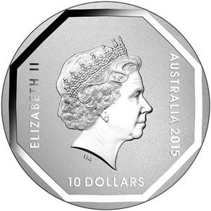 Australia / Silver Five Ounces 2015 Road Sign - Emu - obverse photo
